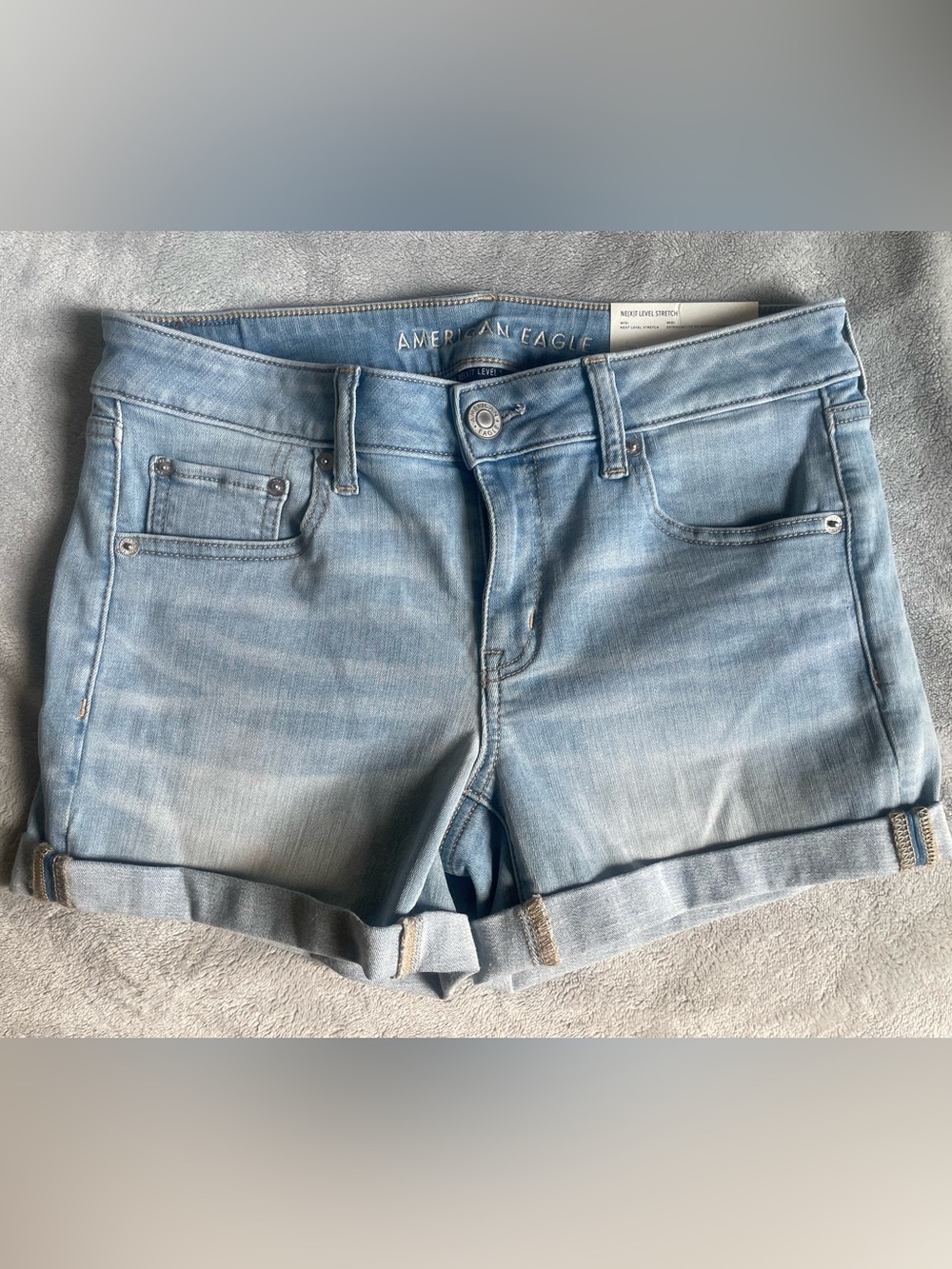NWT. American Eagle Outfitters Light Wash Denim Shorts.
